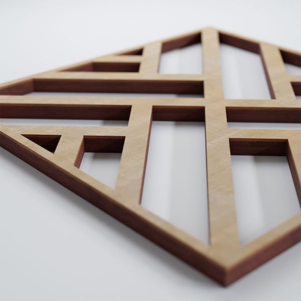 Ekena Millwork Extra Small Killeen Decorative Fretwork Wood Wall Panels, Birch, 7 3/8"W x 7 3/8"H x 3/8"T - WALW08X08X0375KLNBI