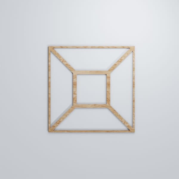 Ekena Millwork Large Marion Decorative Fretwork Wood Wall Panels, Red Oak, 23 3/8"W x 23 3/8"H x 3/8"T - WALW24X24X0375MARRO