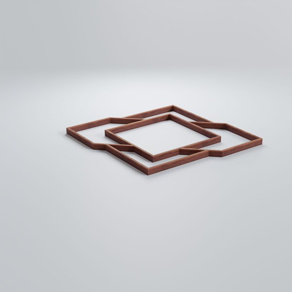 Ekena Millwork Extra Small Monument Decorative Fretwork Wood Wall Panels, Walnut, 7 3/8"W x 7 3/8"H x 3/8"T - WALW08X08X0375MMTWA