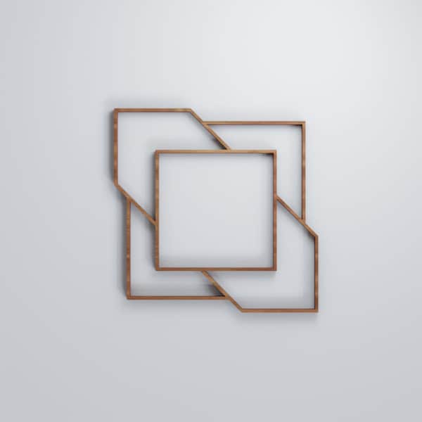 Ekena Millwork Extra Small Monument Decorative Fretwork Wood Wall Panels, Walnut, 7 3/8"W x 7 3/8"H x 3/8"T - WALW08X08X0375MMTWA