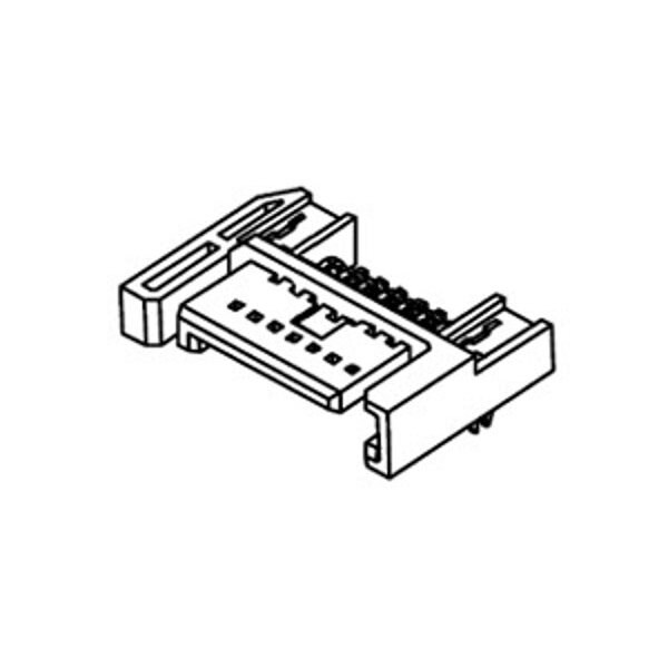 Conector de Telecomunicaciones y Datos Molex, 7 contactos, macho, ángulo recto, terminal de montaje en superficie, ranura de guía - 674901220
