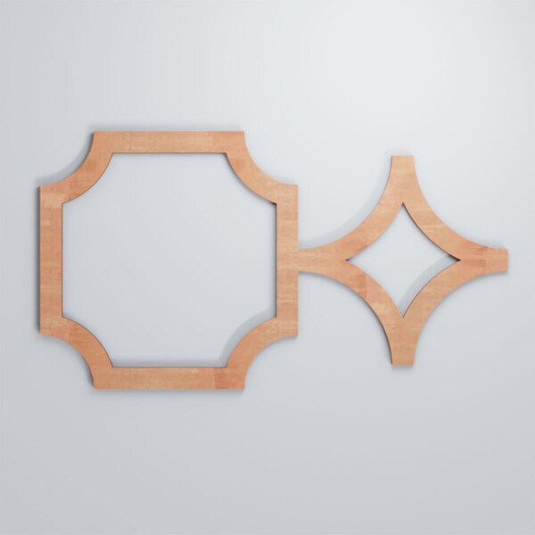 Ekena Millwork Medium Anderson Decorative Fretwork Wood Wall Panels, Cherry, 27 7/8"W x 15 3/8"H x 3/8"T - WALW16X16X0375ANDCH