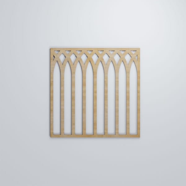 Ekena Millwork Large Cedar Park Decorative Fretwork Wood Wall Panels, Hickory, 23 3/8"W x 23 3/8"H x 3/8"T - WALW24X24X0375CRPHI