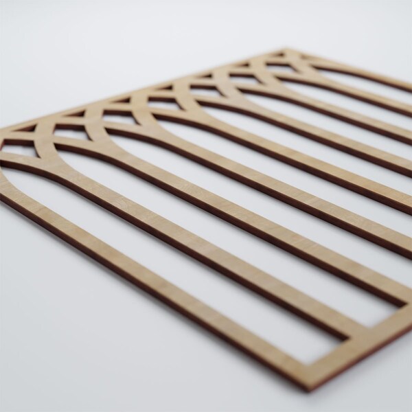 Ekena Millwork Large Cedar Park Decorative Fretwork Wood Wall Panels, Hickory, 23 3/8"W x 23 3/8"H x 3/8"T - WALW24X24X0375CRPHI