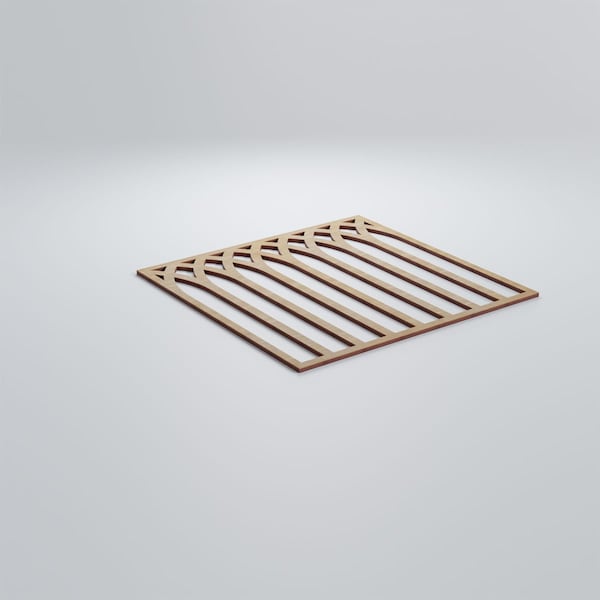 Ekena Millwork Large Cedar Park Decorative Fretwork Wood Wall Panels, Hickory, 23 3/8"W x 23 3/8"H x 3/8"T - WALW24X24X0375CRPHI