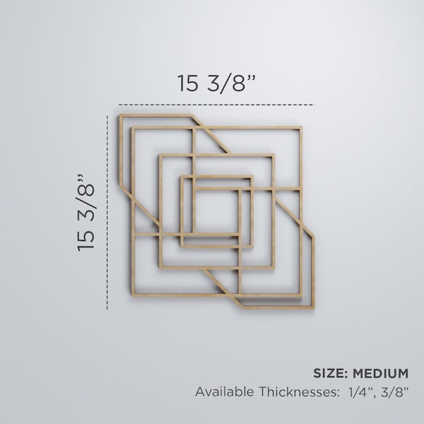 Ekena Millwork Medium Norwood Decorative Fretwork Wood Wall Panels, Birch, 15 3/8"W x 15 3/8"H x 3/8"T - WALW16X16X0375NWDBI