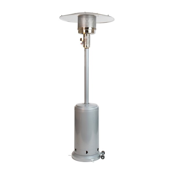 Flash Furniture Round Outdoor Patio Heater - Silver -7.5 Feet Tall - NAN-HSS-AGH-SL-GG