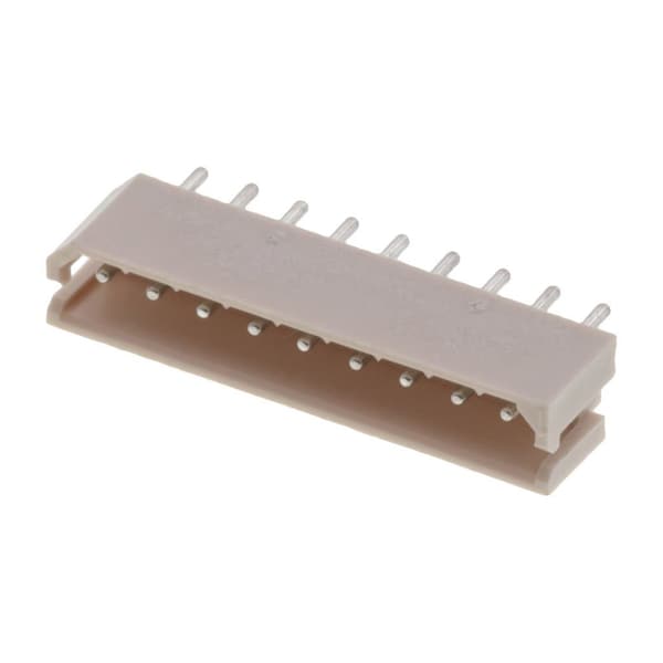 Conector de placa Molex, 9 Contactos, 1 Fila, Macho, Recto, Paso de 0.098 pulgadas, Terminal de soldadura - 22035095