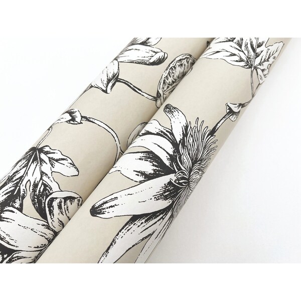 York Wallcoverings Passion Flower Toile Beige Wallpaper - RT7854