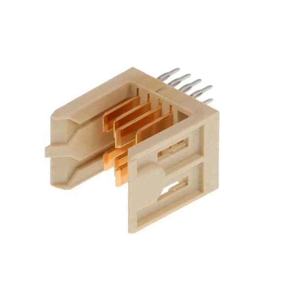 Conector de placa FCI, 8 contactos, 4 hileras, macho, recto, terminal de presión, bloqueo, enchufe - 70236-103LF