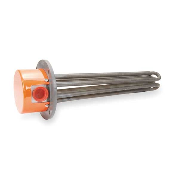 Tempco Flanged Immersion Heater, 37-15/16 In. L - TFP02720