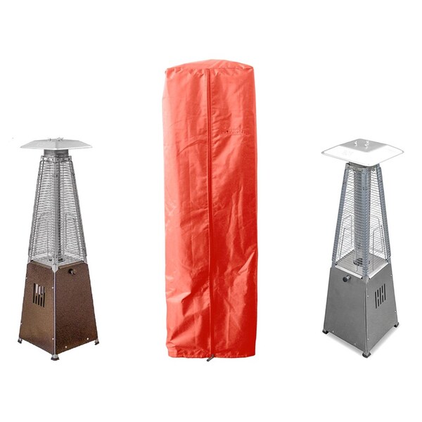 Hiland Table Top Glass Tube Patio Heater Cover in Paprika - HVD-GTTCV-P