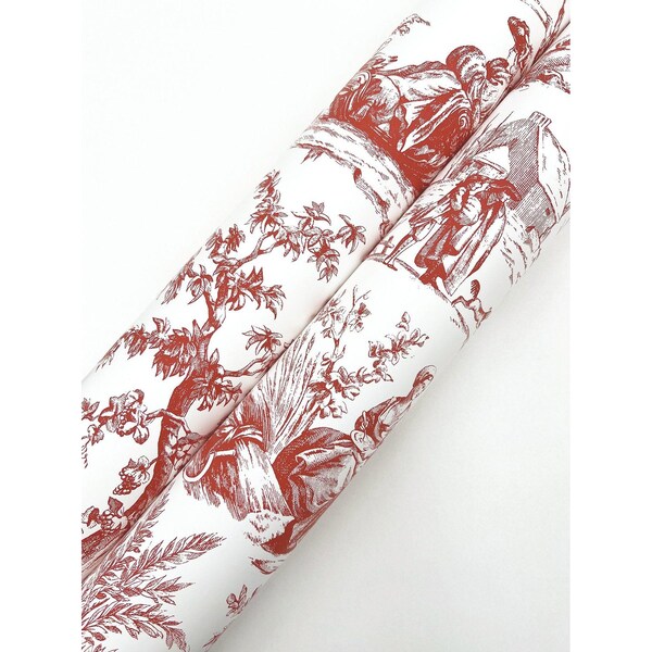 York Wallcoverings Seasons Toile Scarlet Wallpaper - GR5925