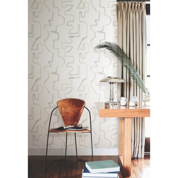 York Wallcoverings Abstract Aura Neutral Wallpaper - AG2053
