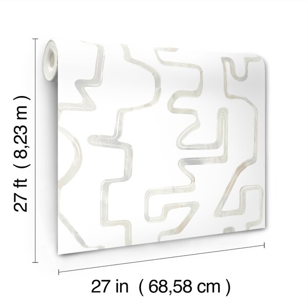 York Wallcoverings Abstract Aura Neutral Wallpaper - AG2053