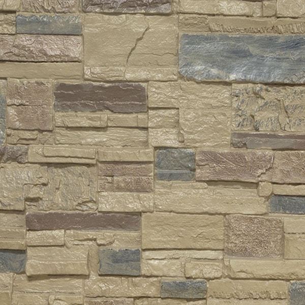 Ekena Millwork 9"W x 8"H Cascade Stacked Stone, StoneWall Faux Stone Siding Panel, Colfax - PNUCACO-MAT-SAMPLE