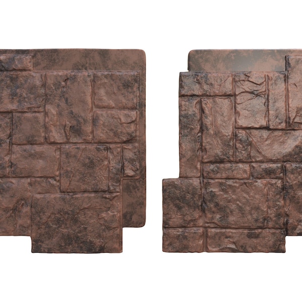 Ekena Millwork 49"W x 24 1/2"H x 1 1/4"D Castle Rock Stacked Stone, StoneWall Faux Stone Siding Panel, Canyon Brown - PNU24X48CRCB