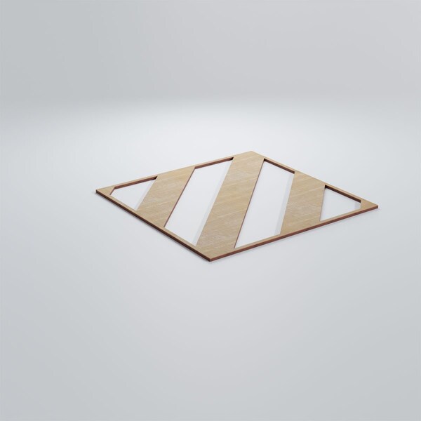 Ekena Millwork Large Strymon Decorative Fretwork Wood Wall Panels, Birch, 23 3/8"W x 23 3/8"H x 3/8"T - WALW24X24X0375STRBI