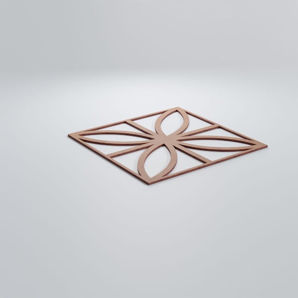 Ekena Millwork Large Swansea Decorative Fretwork Wood Wall Panels, Wood (Paint Grade), 23 3/8"W x 23 3/8"H x 3/8"T - WALW24X24X0375SWNMF