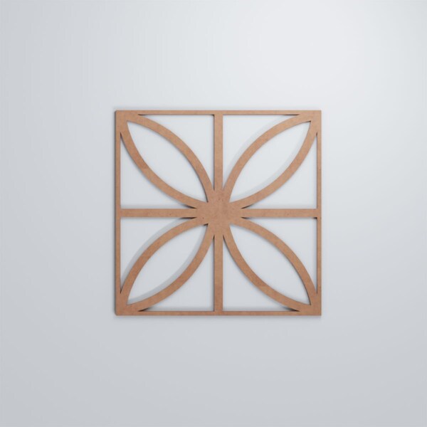 Ekena Millwork Large Swansea Decorative Fretwork Wood Wall Panels, Wood (Paint Grade), 23 3/8"W x 23 3/8"H x 3/8"T - WALW24X24X0375SWNMF