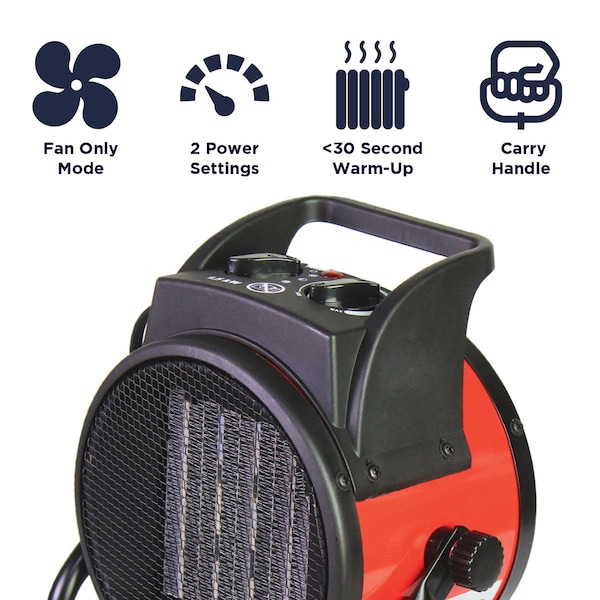 Maxx Air 7 In. Electric Indoor Portable Fan-Forced Ceramic Heater - H1027UPS