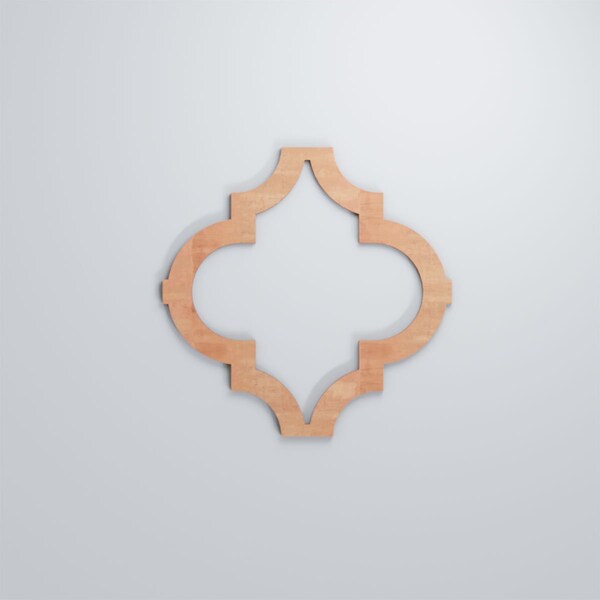Ekena Millwork Medium Marrakesh Decorative Fretwork Wood Wall Panels, Cherry, 15 3/8"W x 15 3/8"H x 3/8"T - WALW16X16X0375MRKCH