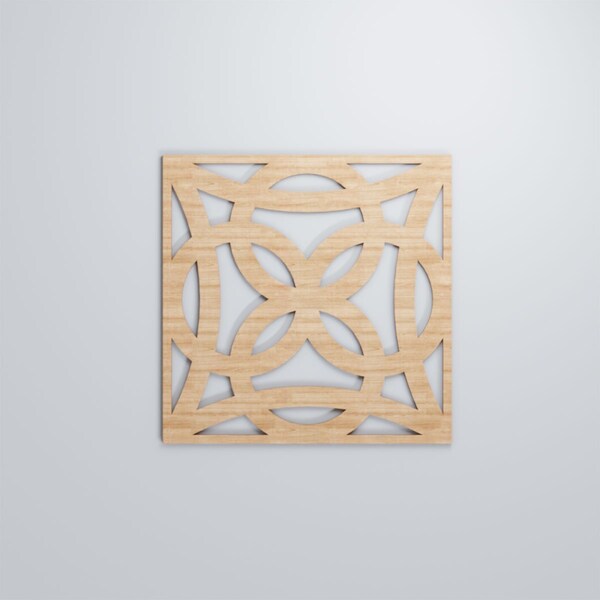Ekena Millwork Large Baytown Decorative Fretwork Wood Wall Panels, Alder, 23 3/8"W x 23 3/8"H x 3/8"T - WALW24X24X0375BYTAL