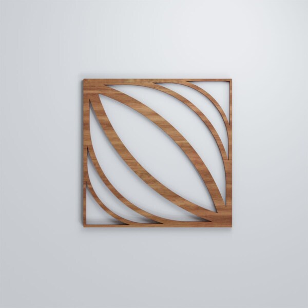 Ekena Millwork Small Otis Decorative Fretwork Wood Wall Panels, Walnut, 11 3/8"W x 11 3/8"H x 3/8"T - WALW12X12X0375OTSWA