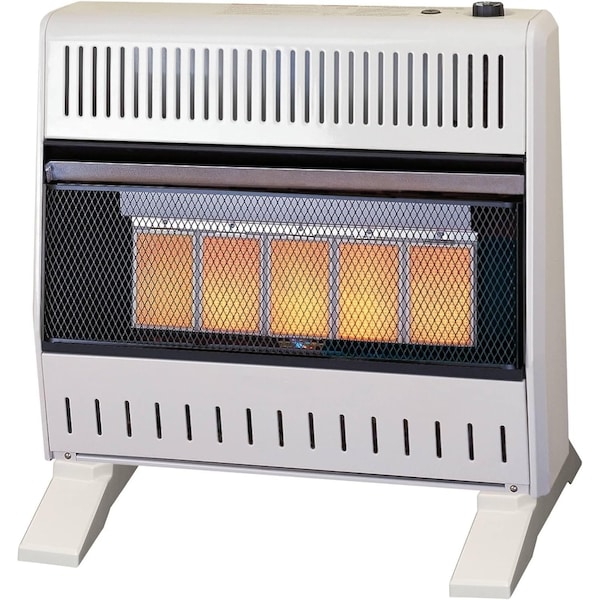 Procom Heating Natural Gas Ventless Infrared Plaque Heater with Base Feet, 30,000 BTU, T-Stat Control - MN300TPA-B
