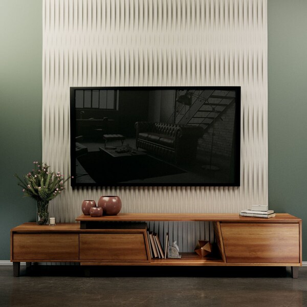 Ekena Millwork 6inW x 24inH x 1inT  EdgeCraft Caspian Style Seamless Wall Tile, 8PK - WPPVC06X24ECA8