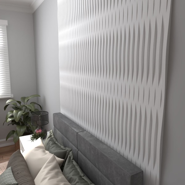 Ekena Millwork 6inW x 24inH x 1inT  EdgeCraft Caspian Style Seamless Wall Tile, 8PK - WPPVC06X24ECA8