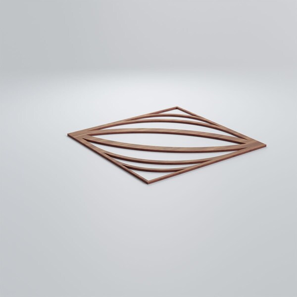 Ekena Millwork Large Otis Decorative Fretwork Wood Wall Panels, Walnut, 23 3/8"W x 23 3/8"H x 3/8"T - WALW24X24X0375OTSWA