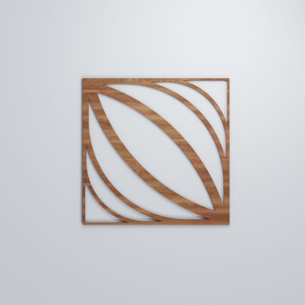 Ekena Millwork Large Otis Decorative Fretwork Wood Wall Panels, Walnut, 23 3/8"W x 23 3/8"H x 3/8"T - WALW24X24X0375OTSWA