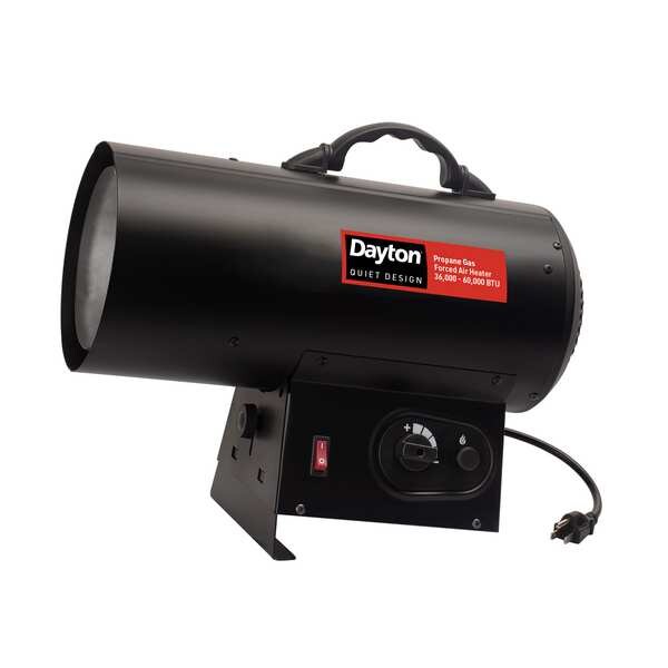 Dayton Heater, Portable, Quiet, LP, 60, 000 - 60PG22