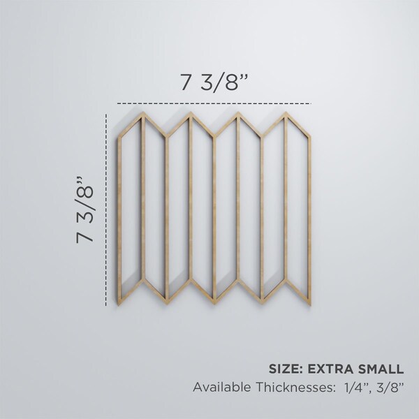 Ekena Millwork Extra Small Conroe Decorative Fretwork Wood Wall Panels, Birch, 7 3/8"W x 7 3/8"H x 3/8"T - WALW08X08X0375CREBI