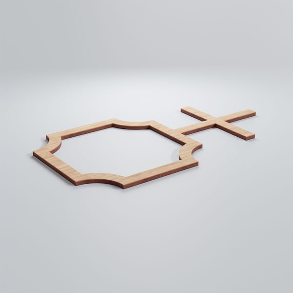 Ekena Millwork Small Bradley Decorative Fretwork Wood Wall Panels, Alder, 19 7/8"W x 11 3/8"H x 3/8"T - WALW12X12X0375BRDAL