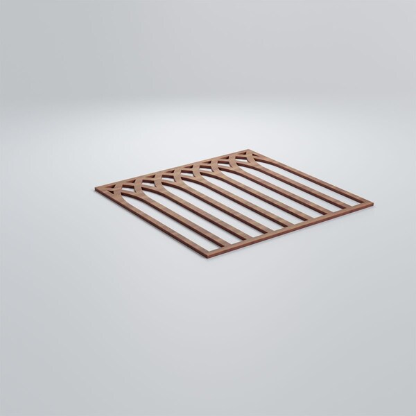 Ekena Millwork Large Cedar Park Decorative Fretwork Wood Wall Panels, Walnut, 23 3/8"W x 23 3/8"H x 3/8"T - WALW24X24X0375CRPWA