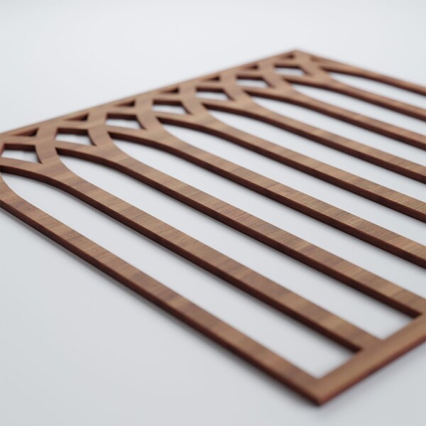 Ekena Millwork Large Cedar Park Decorative Fretwork Wood Wall Panels, Walnut, 23 3/8"W x 23 3/8"H x 3/8"T - WALW24X24X0375CRPWA