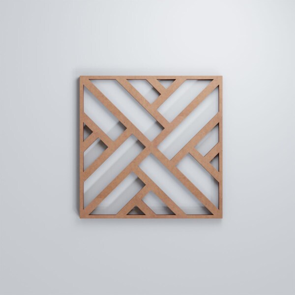 Ekena Millwork Extra Small Killeen Decorative Fretwork Wood Wall Panels, Wood, 7 3/8"W x 7 3/8"H x 3/8"T - WALW08X08X0375KLNMF