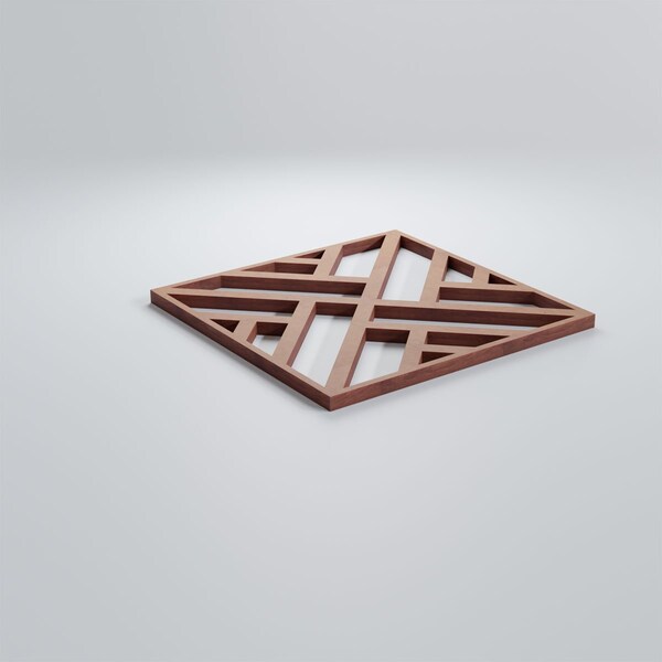 Ekena Millwork Extra Small Killeen Decorative Fretwork Wood Wall Panels, Wood, 7 3/8"W x 7 3/8"H x 3/8"T - WALW08X08X0375KLNMF