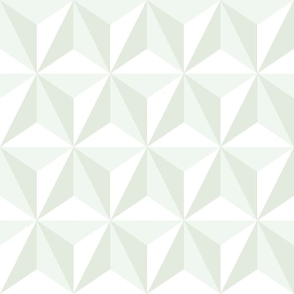Manhattan Comfort Grigny Adella Sage Geometric 33 ft L X 209 in W Wallpaper - BR4060-138913