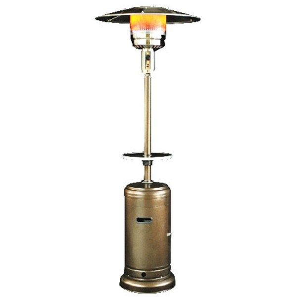 Patioplus PHRDGH Umbrella Patio Heater With Golden Hammered Finish With Drink Table - PA3198047
