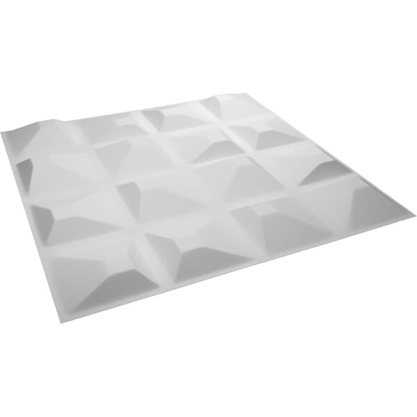 Ekena Millwork 19 5/8in. W x 19 5/8in. H Tristan EnduraWall Decor 3D Wall Panel Covers, Total 26.75 Sq. Ft., 10PK - WP20X20TNWH-CASE-10