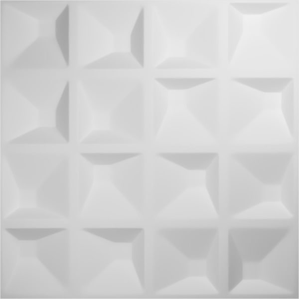 Ekena Millwork 19 5/8in. W x 19 5/8in. H Tristan EnduraWall Decor 3D Wall Panel Covers, Total 26.75 Sq. Ft., 10PK - WP20X20TNWH-CASE-10