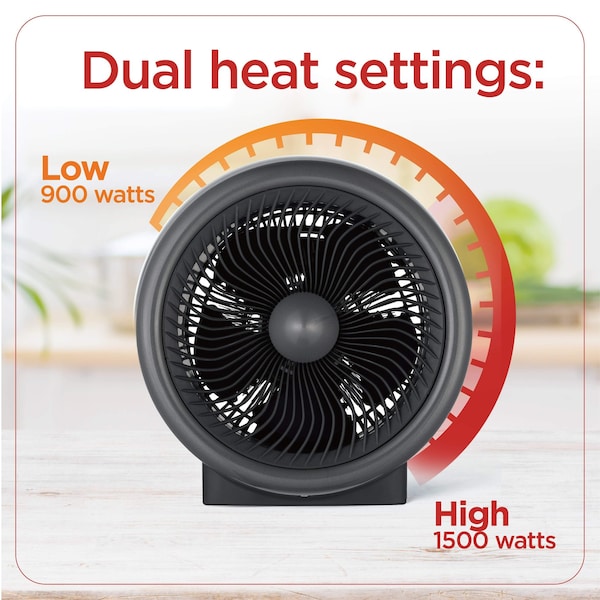 Black & Decker Turbo Electric Heater, Portable Heater with 4 Settings - BHDT118
