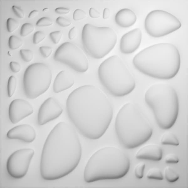 Ekena Millwork 19 5/8in. W x 19 5/8in. H Shale EnduraWall Decorative 3D Wall Panel, White, 20PK - WP20X20SLWH-CASE-20
