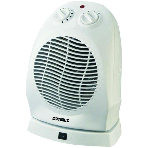 Optimus Portable Oscillating Fan Heater With Thermostat - H-1382