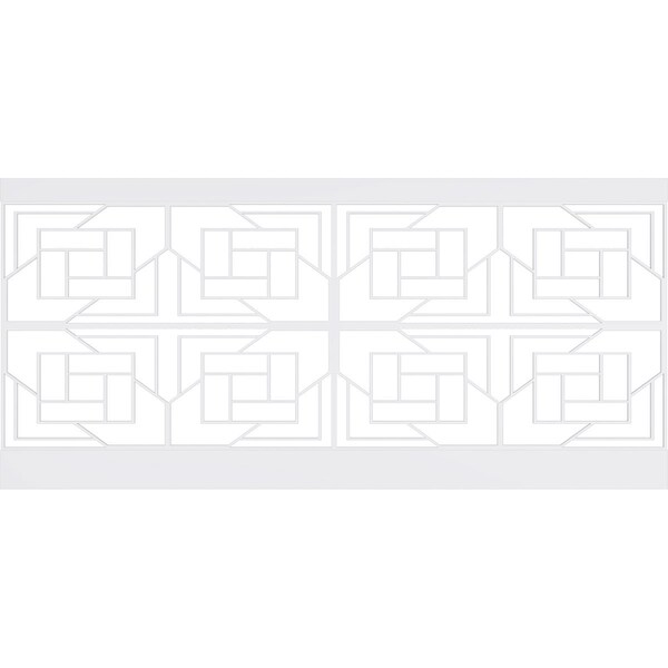 Ekena Millwork 44"H x 94 1/2"W Loveland PVC Wainscot Paneling Kit - WPK44X94LLD