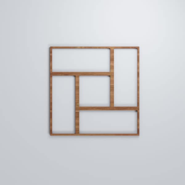 Ekena Millwork Medium Sheffield Decorative Fretwork Wood Wall Panels, Walnut, 15 3/8"W x 15 3/8"H x 3/8"T - WALW16X16X0375SHFWA