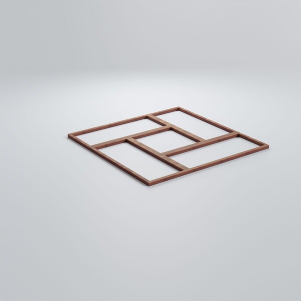 Ekena Millwork Medium Sheffield Decorative Fretwork Wood Wall Panels, Walnut, 15 3/8"W x 15 3/8"H x 3/8"T - WALW16X16X0375SHFWA